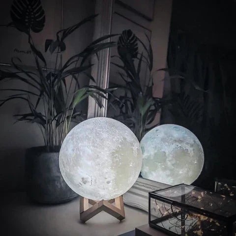 Magical Moon Lamp - with Wireless Touch Control and Wooden Stand