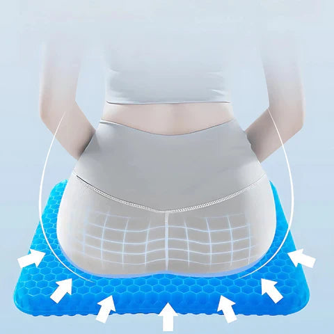 Cooling Gel Seat Cushion | Breathable, Flexible & Pain Relief for Office Chairs, Cars, and Home Use