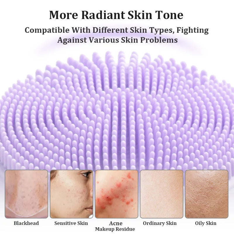 Rechargeable Face Scrubber with Facial Cleansing Brush