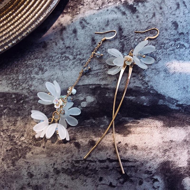 Asymmetrical Flower Earrings