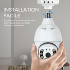 Wireless security camera without cables with light bulb