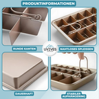 Non-Stick Baking Pan with Divider | 18 Perfect Portions | Even Heat Distribution | CookieCraft