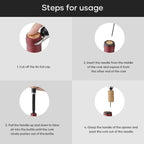2-in-1 Air Pressure Pump Wine Bottle Opener with Foil Cutter
