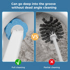 Toilet Wand Kit, Disposable Toilet Cleaning System with 18 Refill Heads