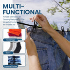 Portable elastic travel clothes rack