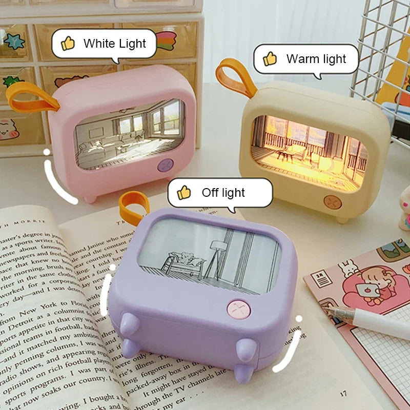 Mini TV Painting LED Night Light