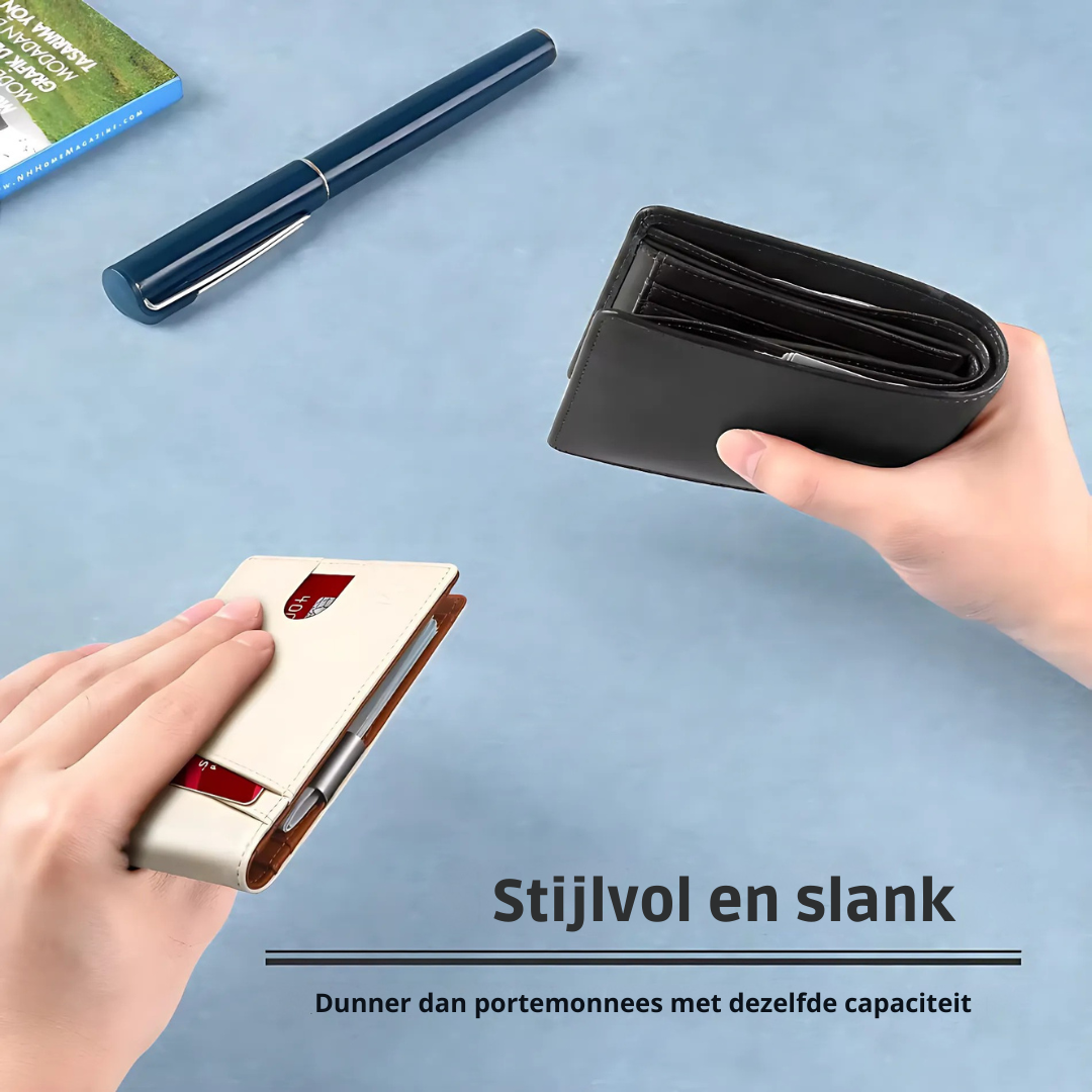 SafeSlim RFID Leather Men's Wallet – Compact, Thin & Safe