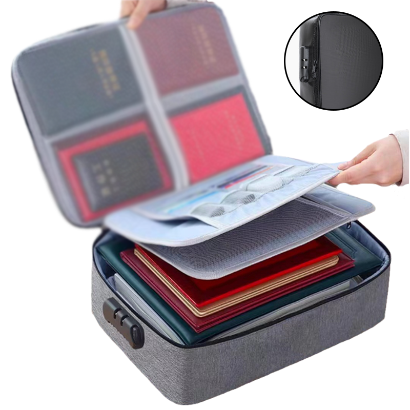 Waterproof and fireproof sealable document storage bag