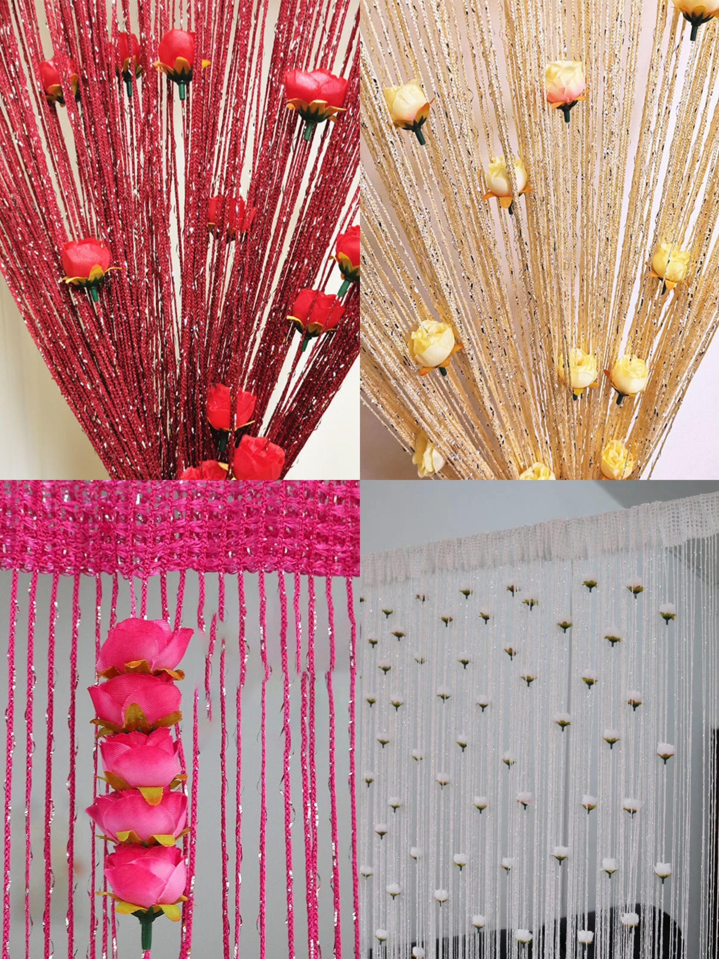 Rose Thread Door Curtain