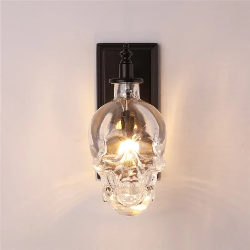 Gothic Skull Bottle Retro Wall Lamp