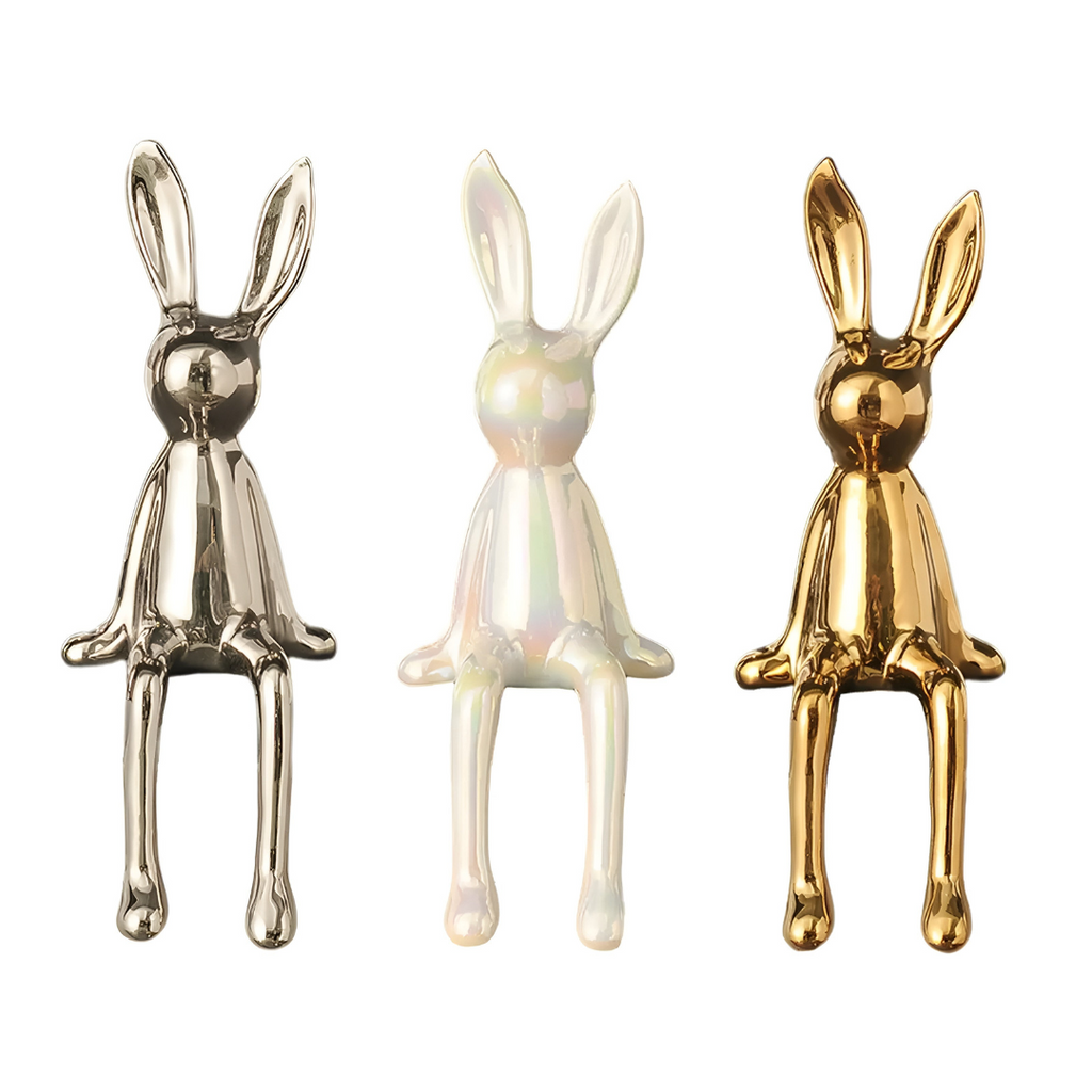Shiny Ceramic Rabbit Figurine