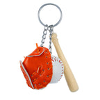 Mini Baseball Glove Set Charm Keychain