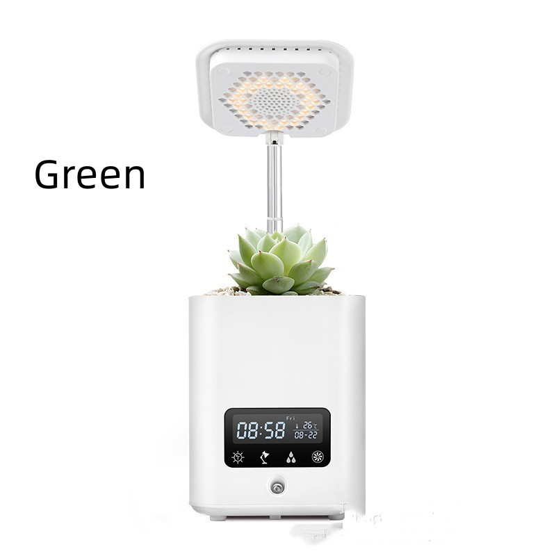 Multifunctional smart hydroponic plant pot with calendar, diffuser and desk lamp