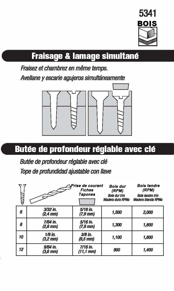 Hollow cut for wood processing (5 pieces)