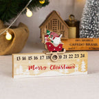 Merry Christmas Wooden Mobile Santa Claus Calendar Ornament