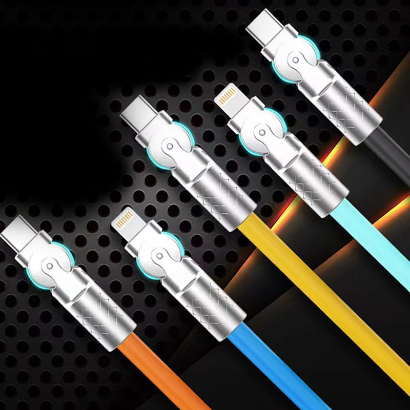 Rotating elbow data cable