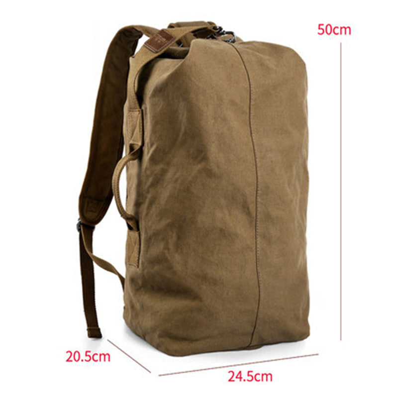 Large Capacity Canvas Backpack, with Sturdy Material, Multiple Interior Pockets and Multi-purpose Utility, for Outdoor & Travel, Men and Women