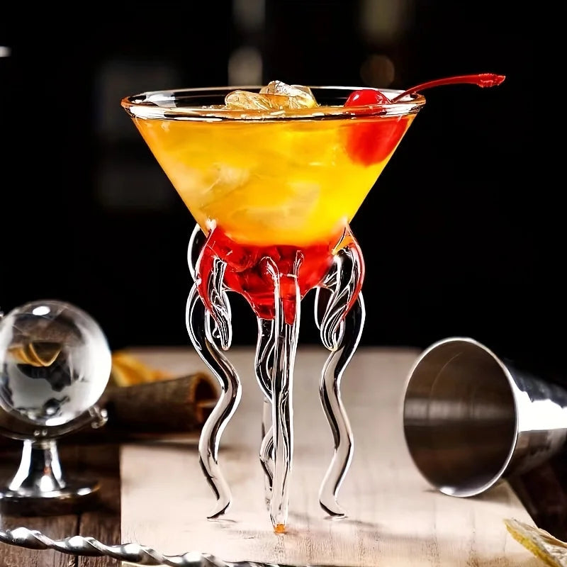 Unique, octopus-inspired cocktail glass