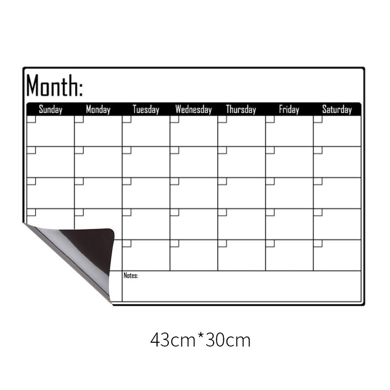 Fridge magnet calendar sticker