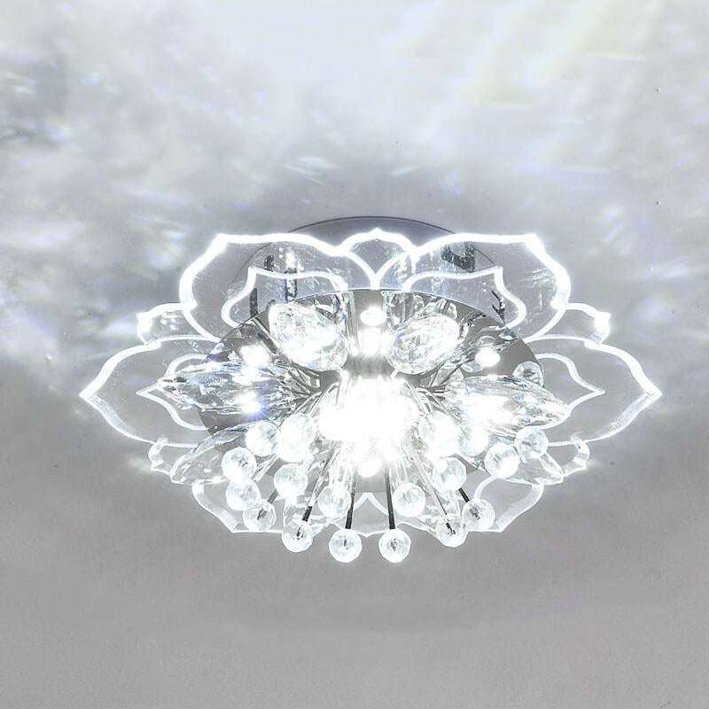 GlowPetal | LED Crystal Ceiling Light | Flower Shaped, RGB Color Changing & Energy Efficient