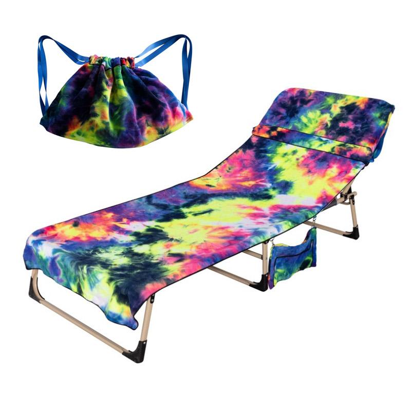Microfiber deck chair cover for the beach