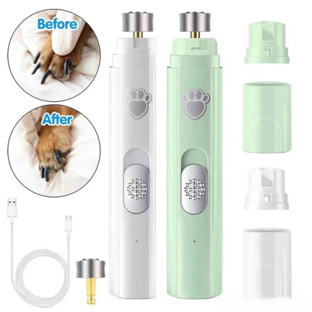 Rechargeable Electric Dog Nail Grinder with Polisher Wheel for Small and Large Pets