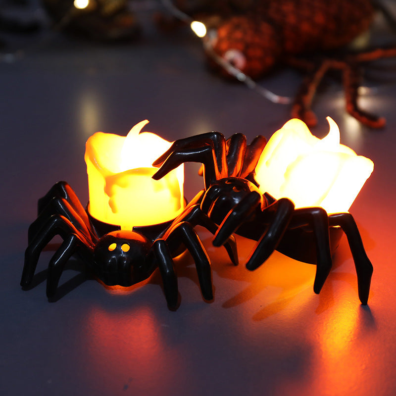 ️Halloween Spider Tealights Spooky Electric Flickering Artificial Candles