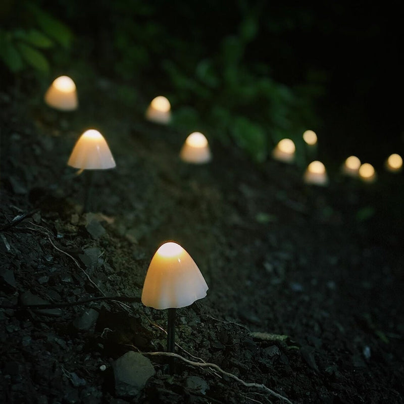 LED Solar String Lights Ground Stake Mushroom Lights