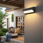 Modern Black Outdoor LED Wall Light – Weatherproof Warm Lighting for Garden, Patio & Entryways