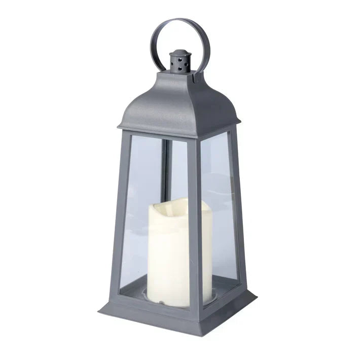 LED lantern set – 2 pieces with realistic candle flicker for indoor and outdoor