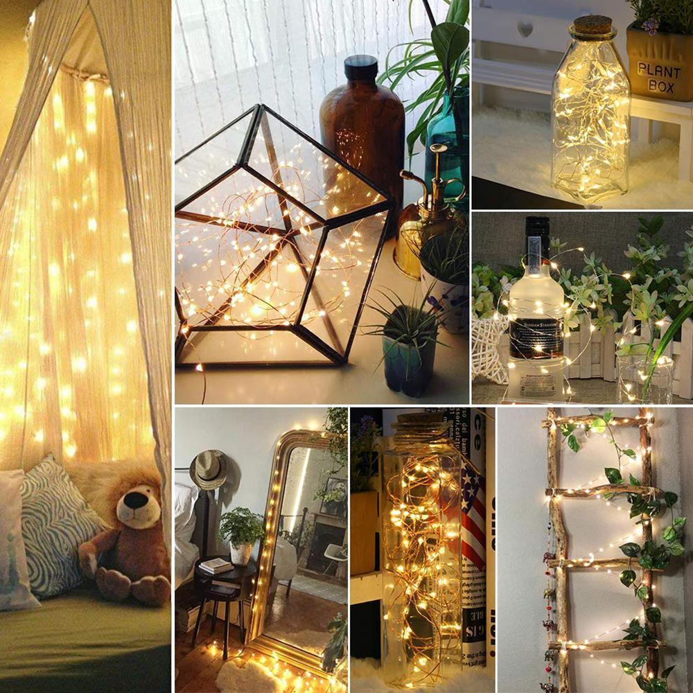LED Wine Bottle Lamps Cork Night Light DIY Decoration Lift - 5/10 PCS