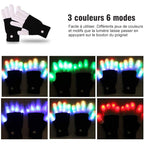 Leather Gloves Finger Lights 3 Colors 6 Modes