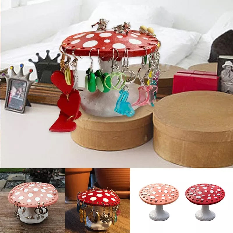 Cute Mushroom Earrings Holder