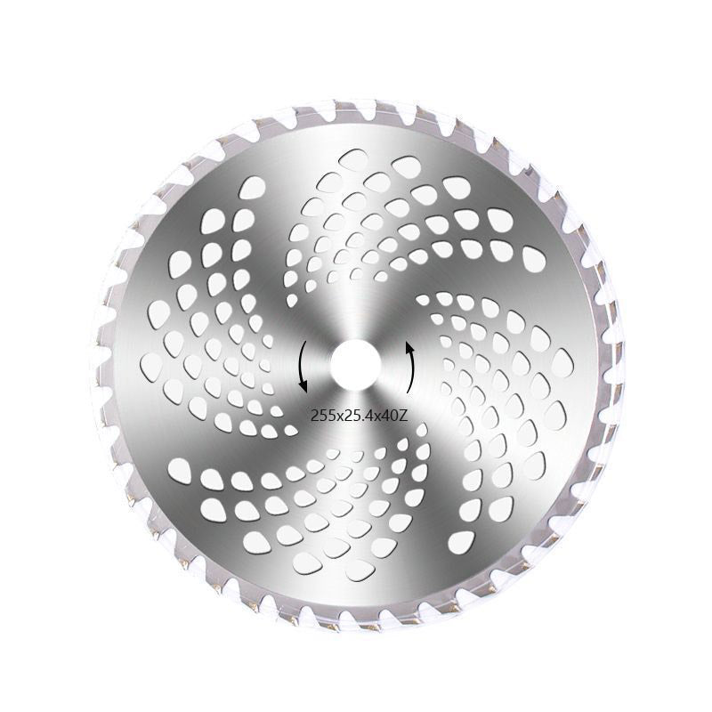 Alloyed saw blade for lawn mower