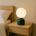 Marnor | Marble Table Lamp with Glass Shade – Scandinavian Minimalist Design