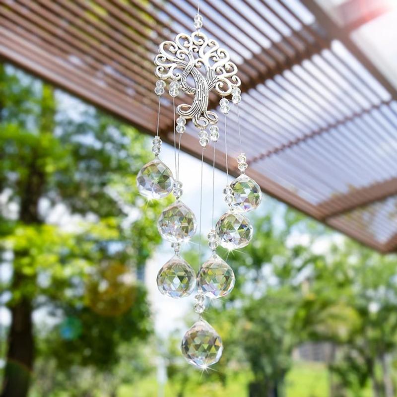 Sun Catcher Tree World Made of Crystal