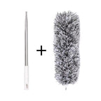 Extendable washable curved microfiber duster