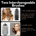 3-in-1 Rotating Hair Dryer and Styler with Adjustable Temperature for Effortless Curls and Waves