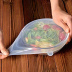Reusable elastic silicone food storage cover