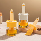 Oil dispenser with brush for BBQ