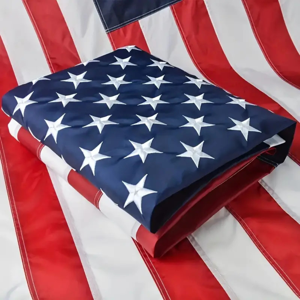 American Flag Heavy Duty Nylon Embroidered Stars Outdoor Brass Grommets