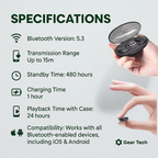 Invisible Wireless Sleep Headphones | Bluetooth 5.3 for Comfortable Sleep and Relaxation
