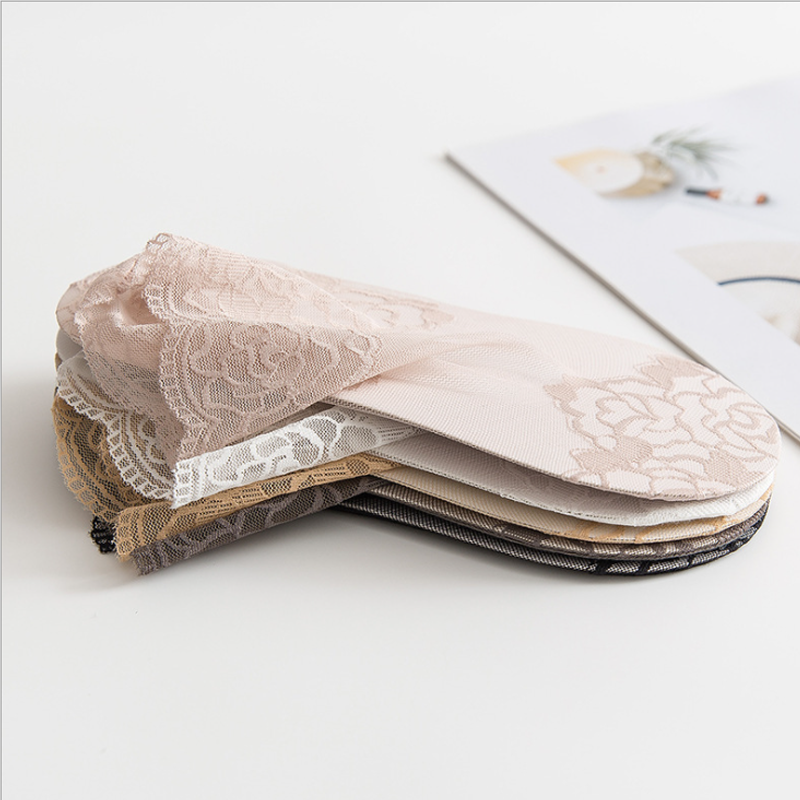 Non-slip lace socks for women