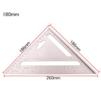 Aluminum alloy triangle and square ruler
