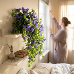 Realistic, UV-resistant artificial morning glory - Buy one, get one!