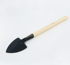 3-piece garden tool set with wooden handles – Handy shovel, rake, and hoe for garden maintenance