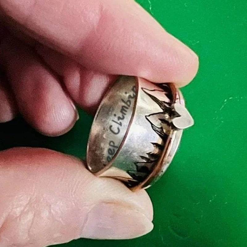 Climbing Further Silver Ring