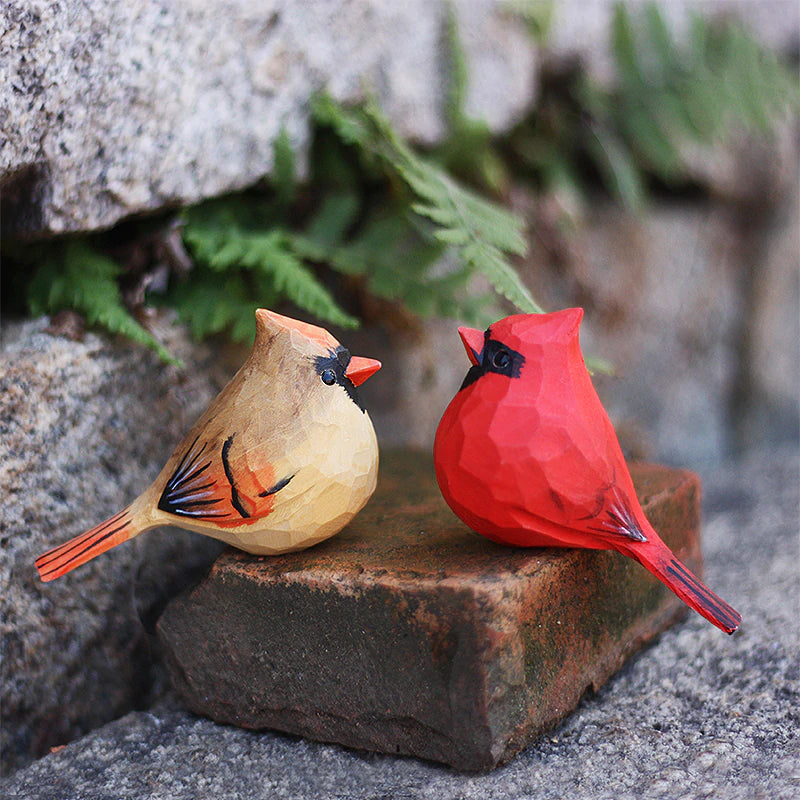Cardinal Hand Wood Carving