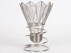 Creative Stainless Steel Badminton Shaped Pen Holder, for Home, Office and Gifts