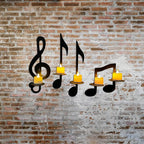Black Music Note Wall Lamp
